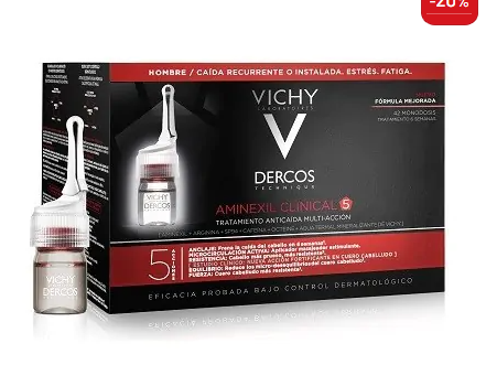 Vichy Dercos Aminexil 42 fiale per la caduta dei capelli da uomo 6 ml